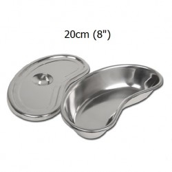 Stainless Steel Kidney Bowl and Cover, 20cm, Each (Asian Brand)