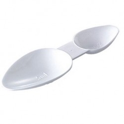 Disposable Plastic Measuring Medicine Spoon, Double-Ended, 2.5ml/5ml (100pcs/pack)